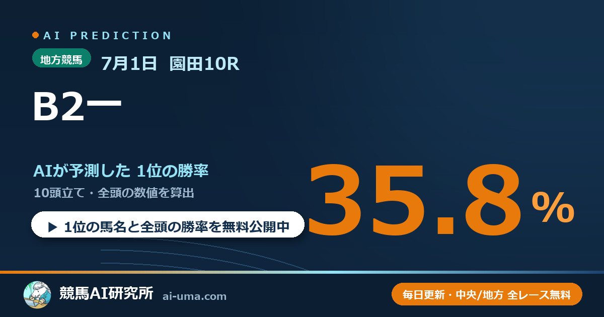 2026年7月1日 園田10R B2一