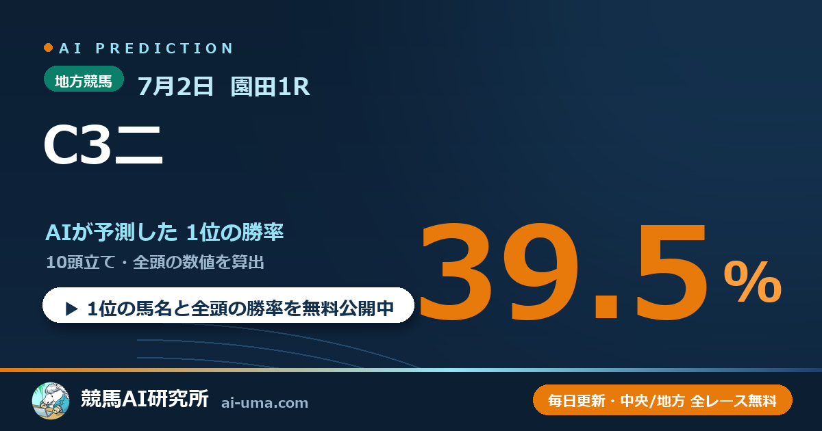 2026年7月2日 園田1R C3二