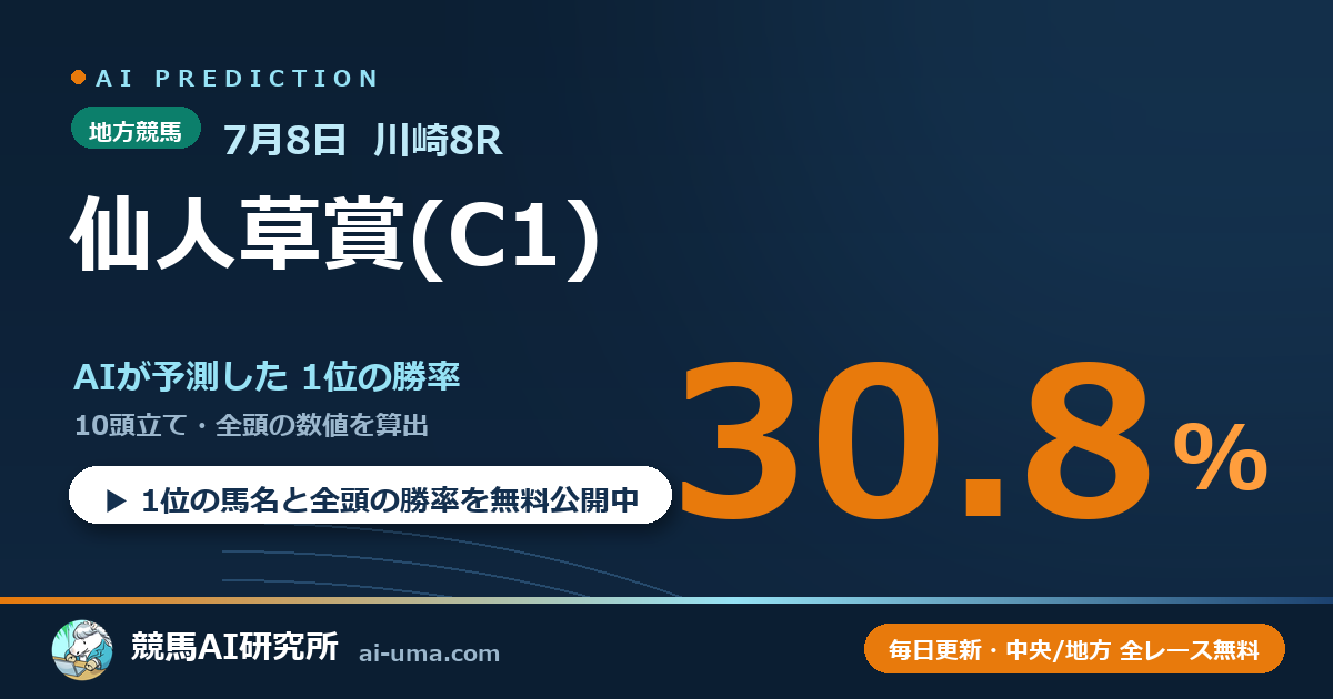 2026年7月8日 川崎8R 仙人草賞(C1)