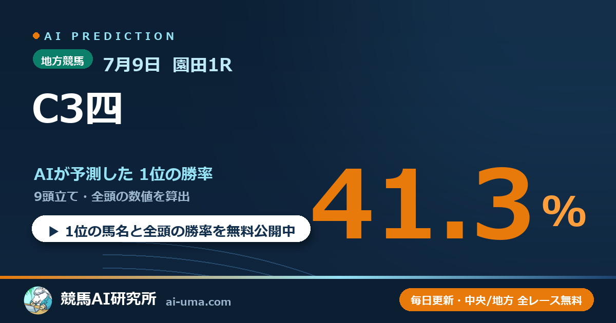 2026年7月9日 園田1R C3四