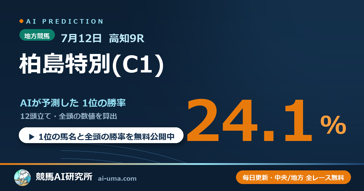 2026年7月12日 高知9R 柏島特別(C1)