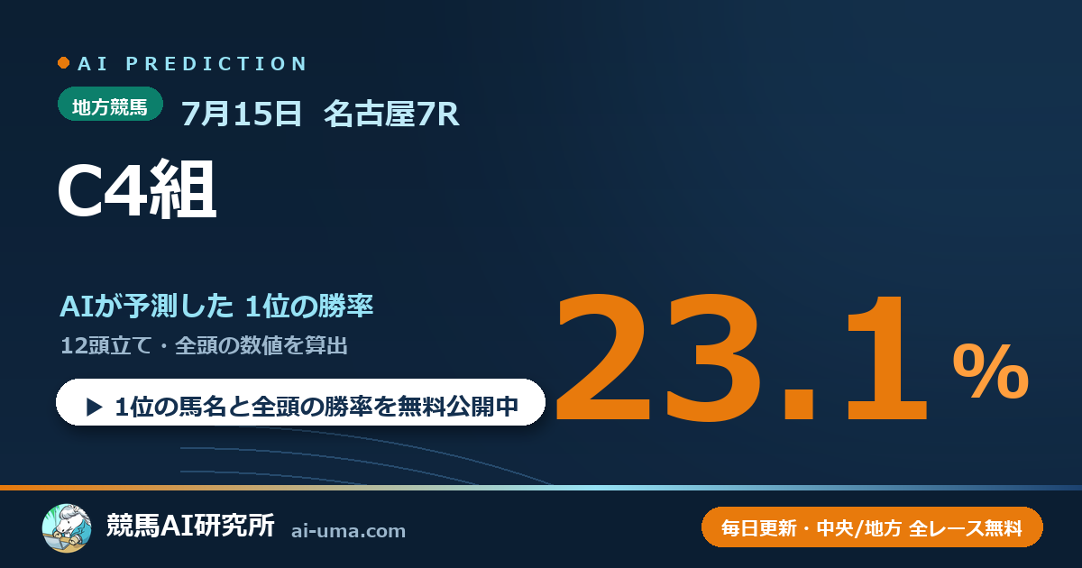 2026年7月15日 名古屋7R C4組
