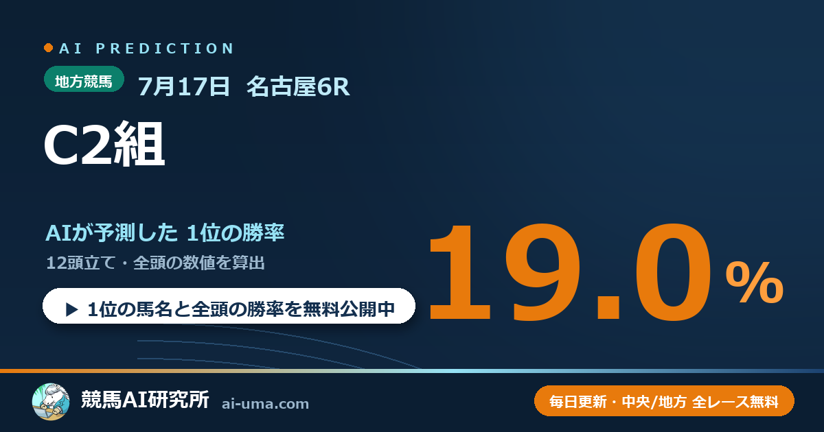 2026年7月17日 名古屋6R C2組
