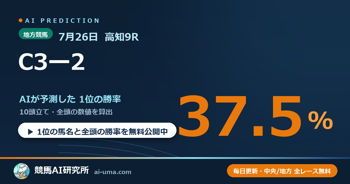 2026年7月26日 高知9R C3ー2