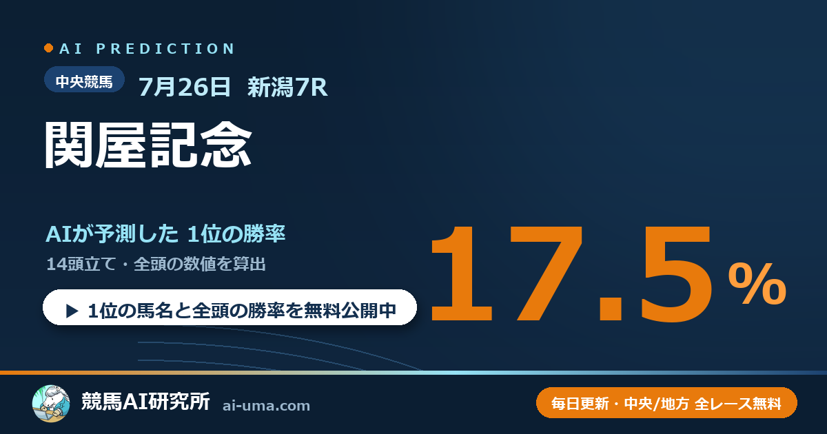 2026年7月26日 新潟7R 関屋記念