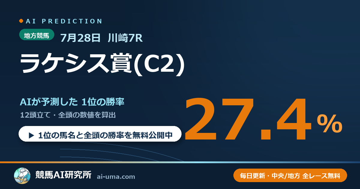 2026年7月28日 川崎7R ラケシス賞(C2)