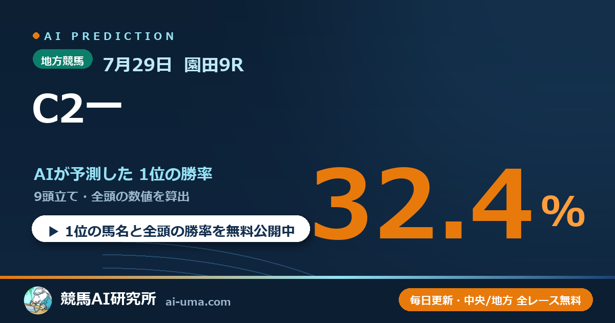 2026年7月29日 園田9R C2一