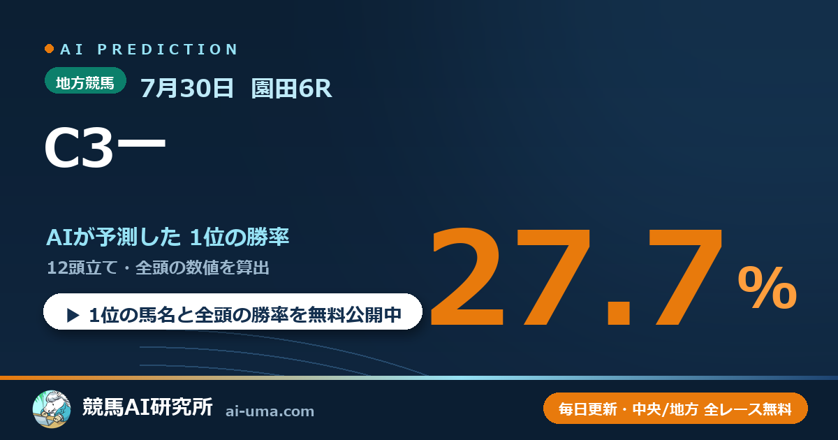 2026年7月30日 園田6R C3一