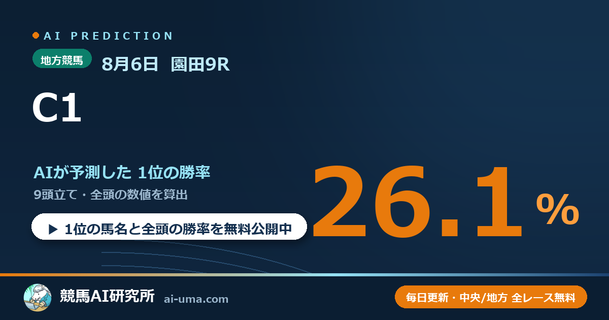 2026年8月6日 園田9R C1