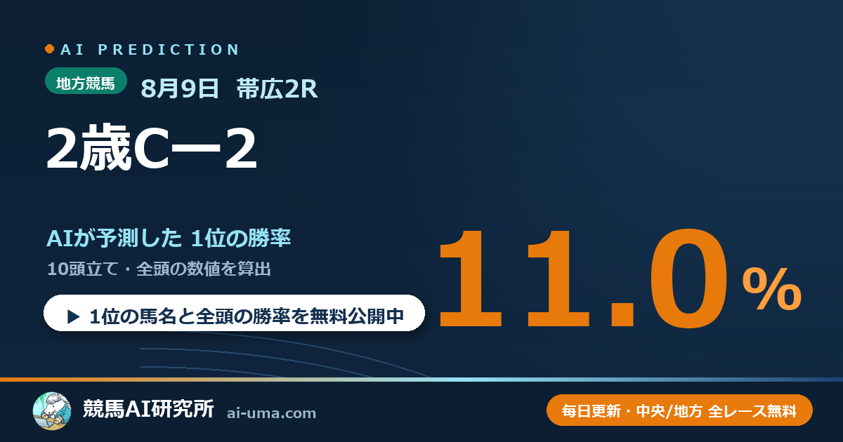 2026年8月9日 帯広2R 2歳Cー2