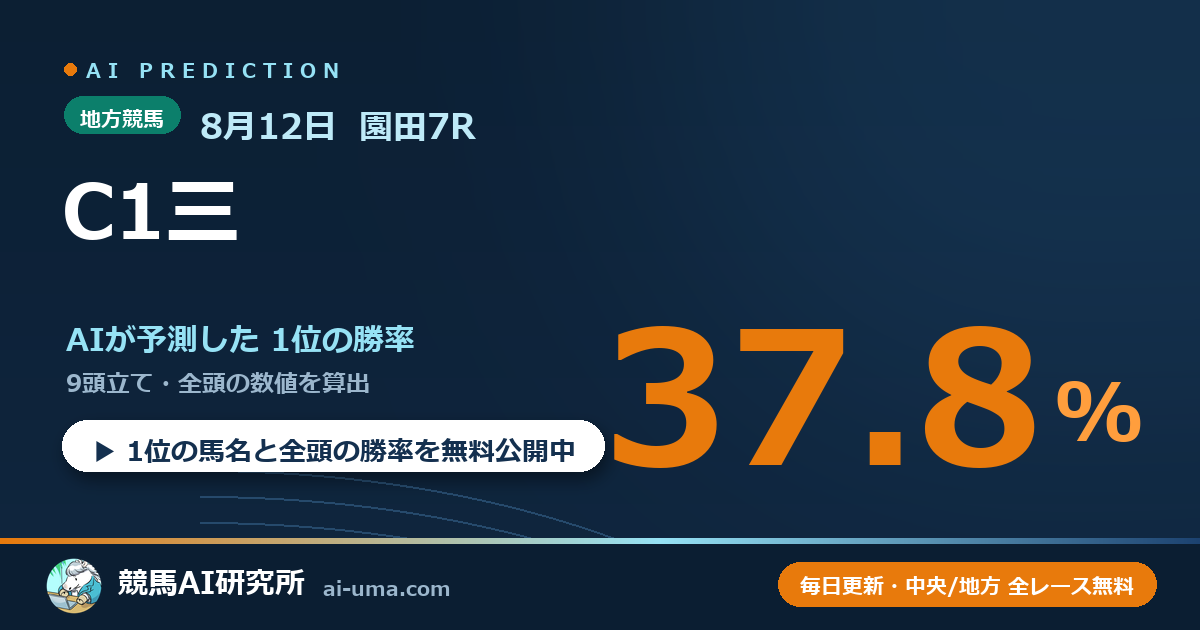 2026年8月12日 園田7R C1三