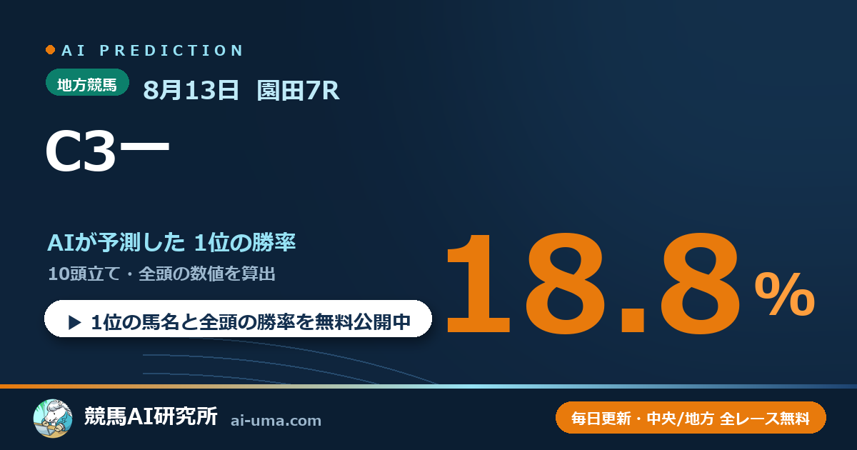 2026年8月13日 園田7R C3一