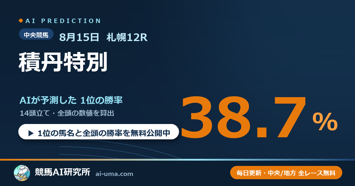 2026年8月15日 札幌12R 積丹特別