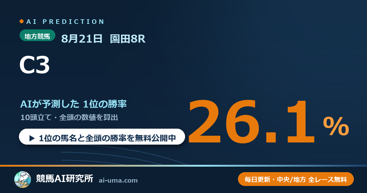 2026年8月21日 園田8R C3
