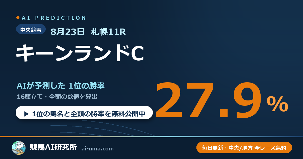 2026年8月23日 札幌11R キーンランドC