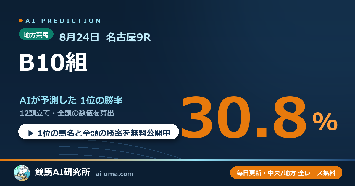 2026年8月24日 名古屋9R B10組