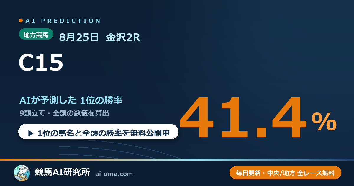 2026年8月25日 金沢2R C15