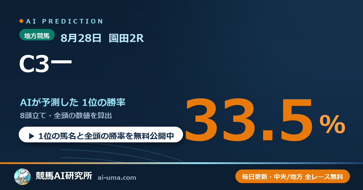 2026年8月28日 園田2R C3一