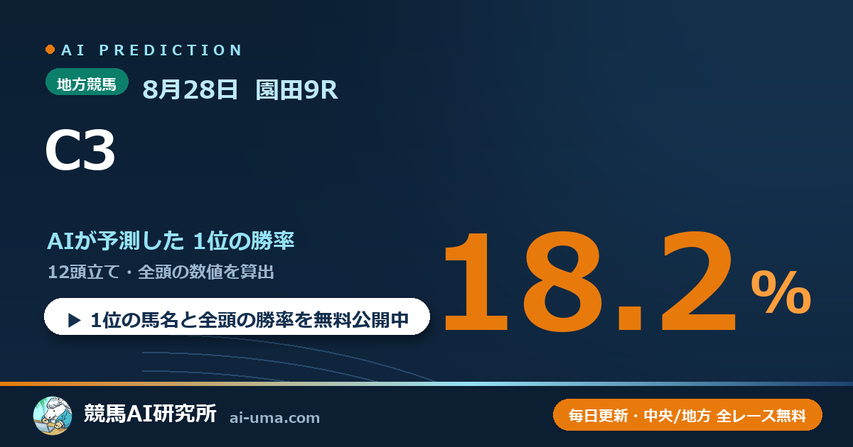2026年8月28日 園田9R C3