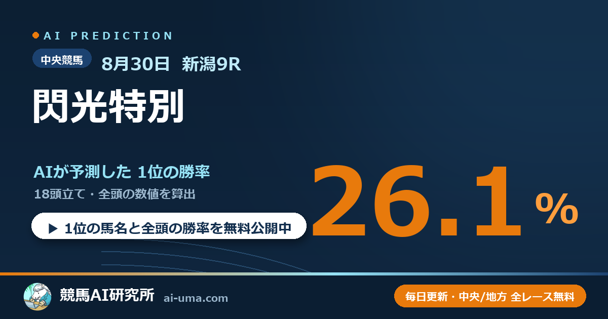 2026年8月30日 新潟9R 閃光特別