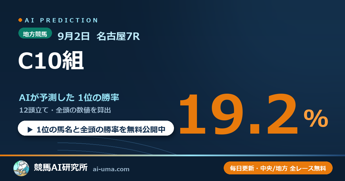 2026年9月2日 名古屋7R C10組