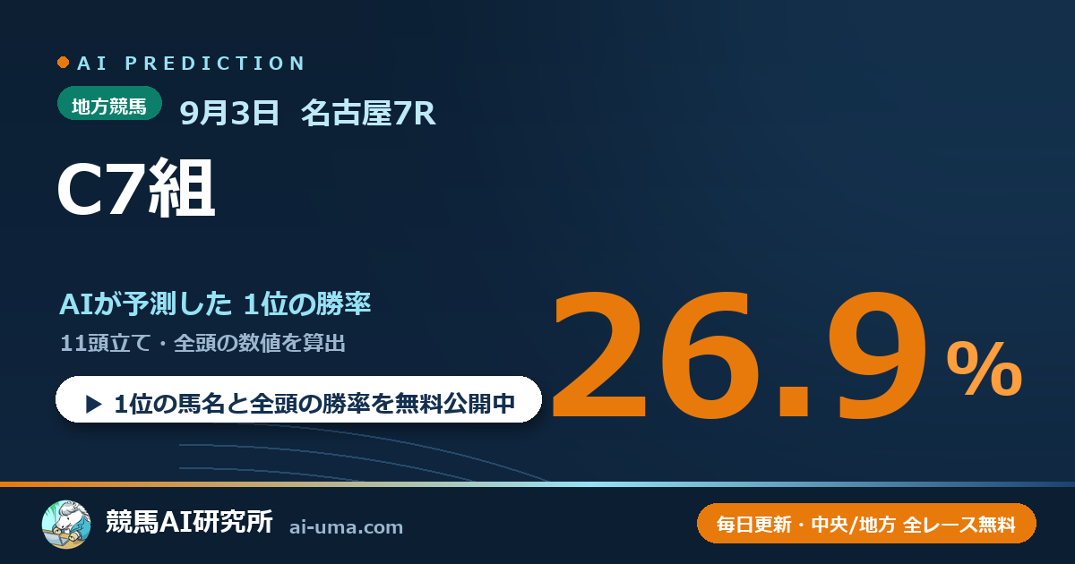 2026年9月3日 名古屋7R C7組