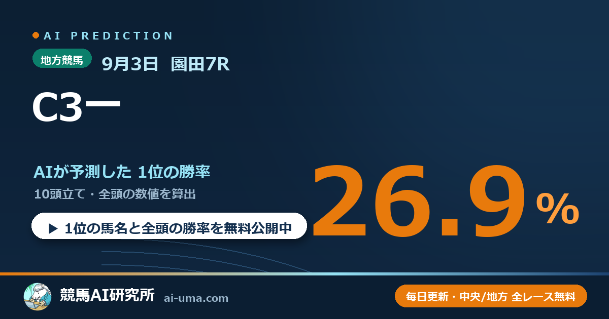 2026年9月3日 園田7R C3一