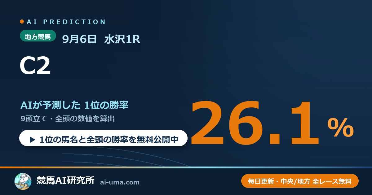 2026年9月6日 水沢1R C2