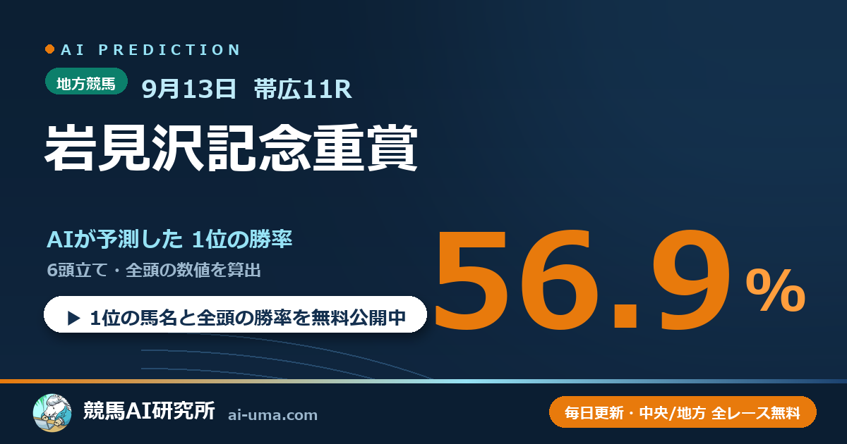 2026年9月13日 帯広11R 岩見沢記念重賞