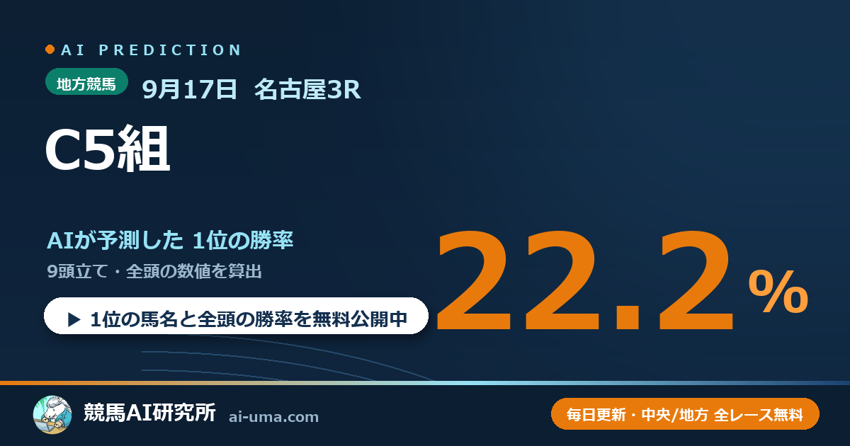 2026年9月17日 名古屋3R C5組