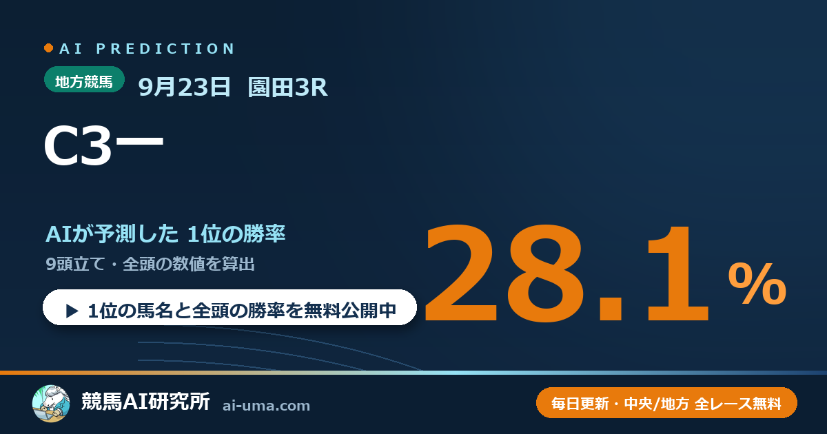 2026年9月23日 園田3R C3一