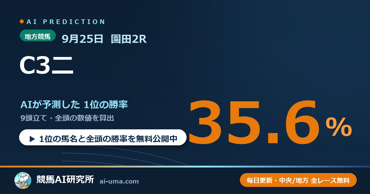 2026年9月25日 園田2R C3二