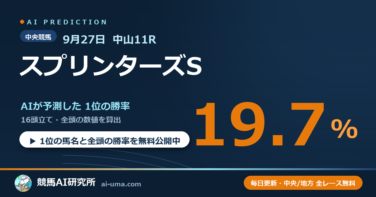 2026年9月27日 中山11R スプリンターズS