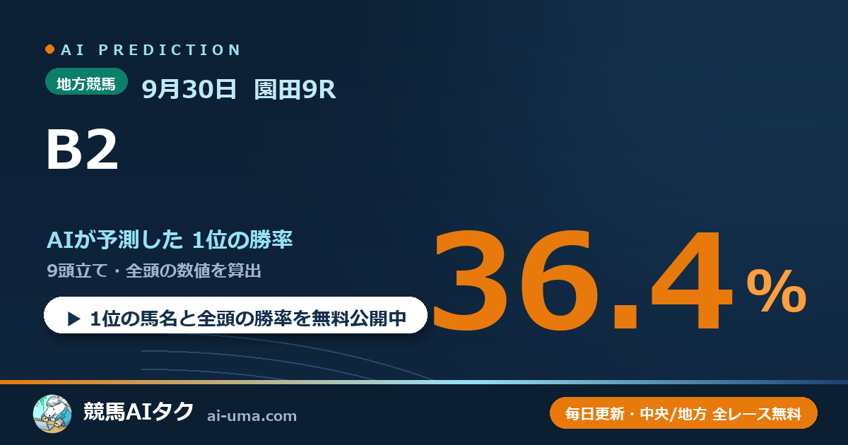 2026年9月30日 園田9R B2