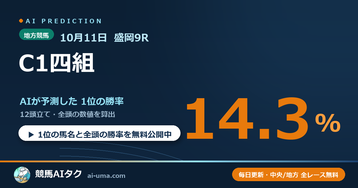 2026年10月11日 盛岡9R C1四組