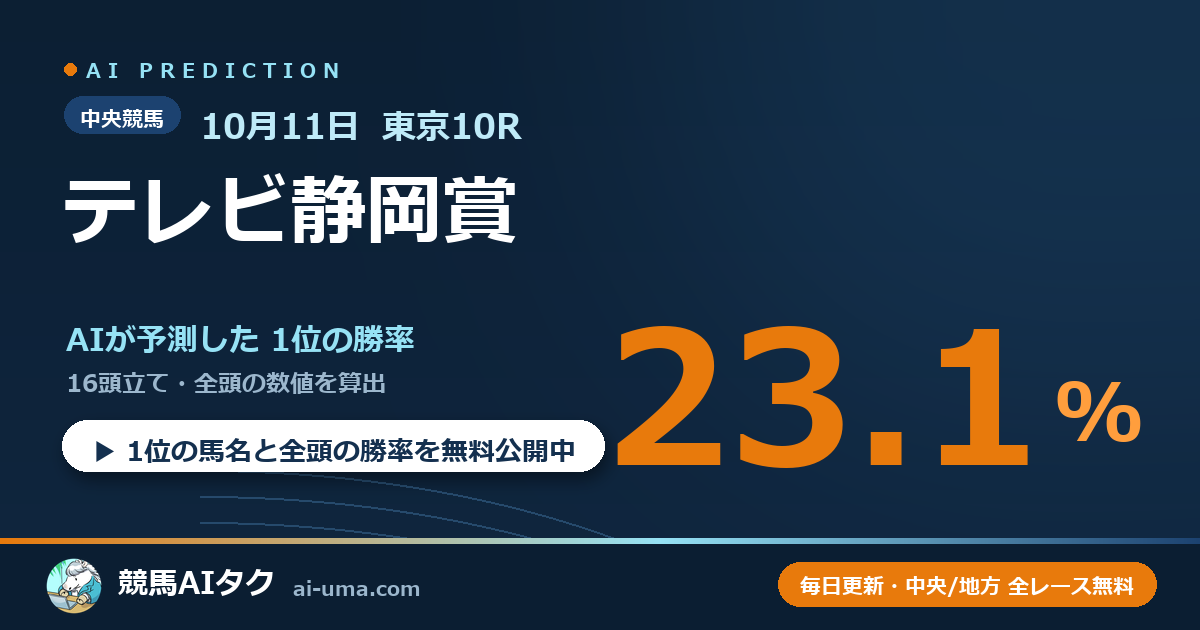 2026年10月11日 東京10R テレビ静岡賞