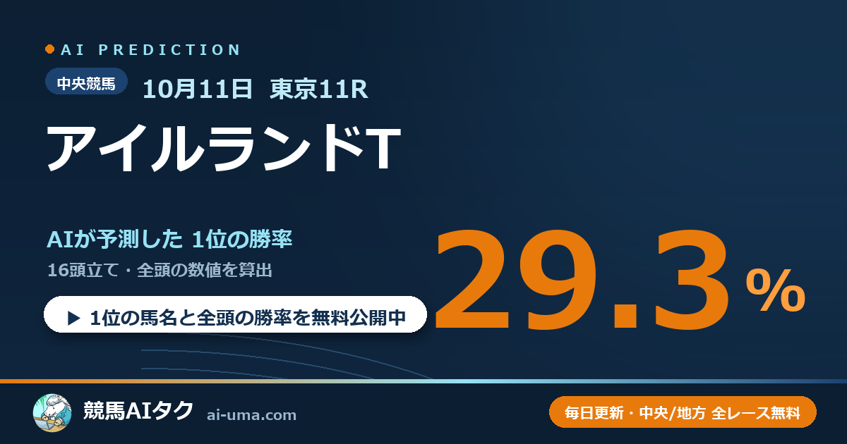 2026年10月11日 東京11R アイルランドT
