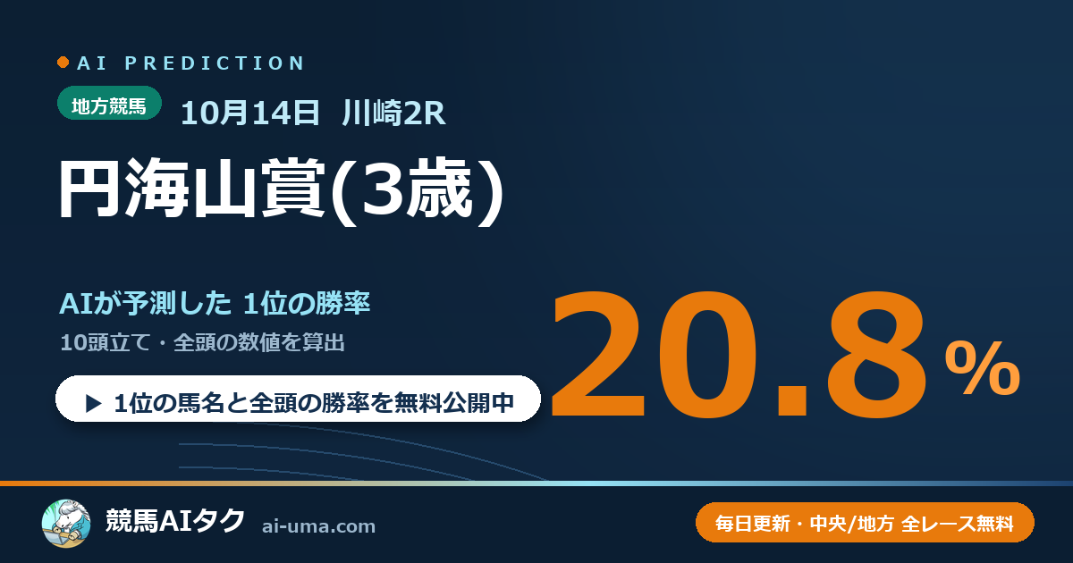 2026年10月14日 川崎2R 円海山賞(3歳)