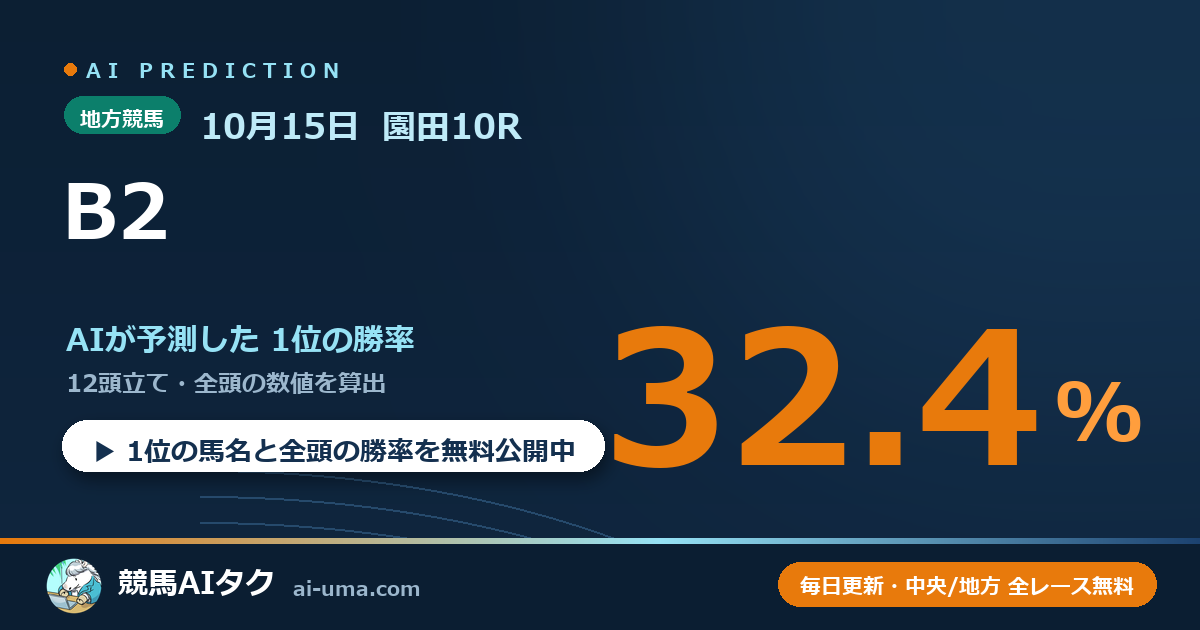 2026年10月15日 園田10R B2