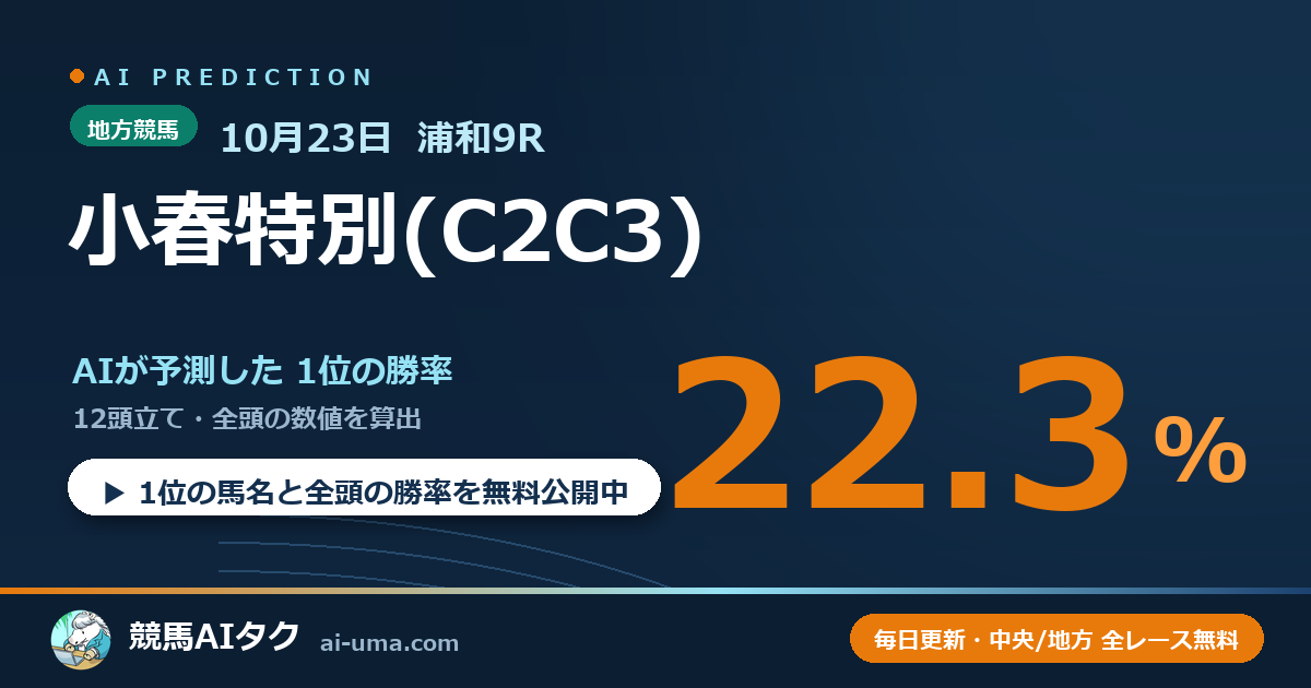 2026年10月23日 浦和9R 小春特別(C2C3)